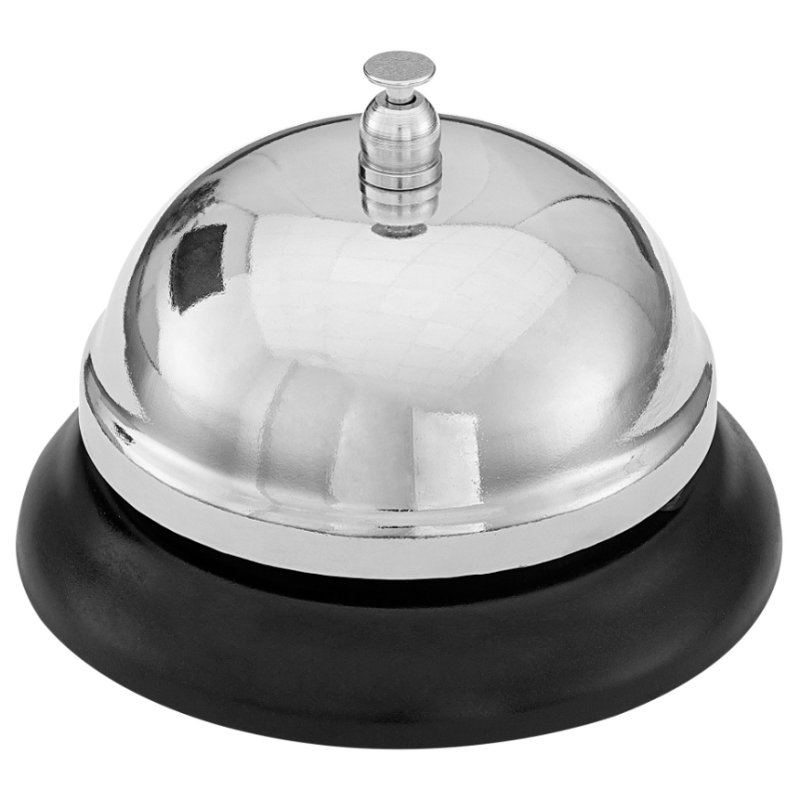 WEDO metal desk bell, black/silver, diameter 85 mm